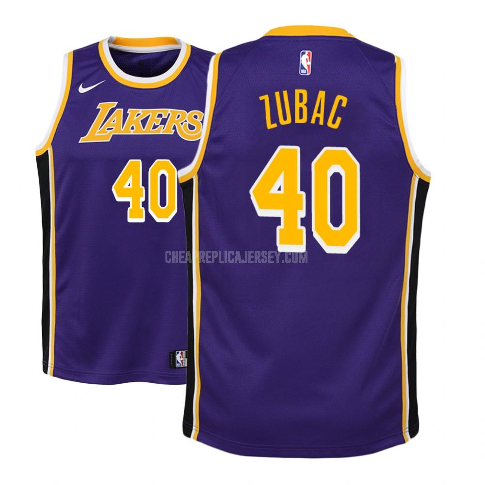 youth los angeles lakers ivica zubac 40 purple statement replica jersey