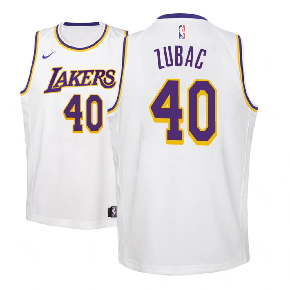 youth los angeles lakers ivica zubac 40 white association replica jersey