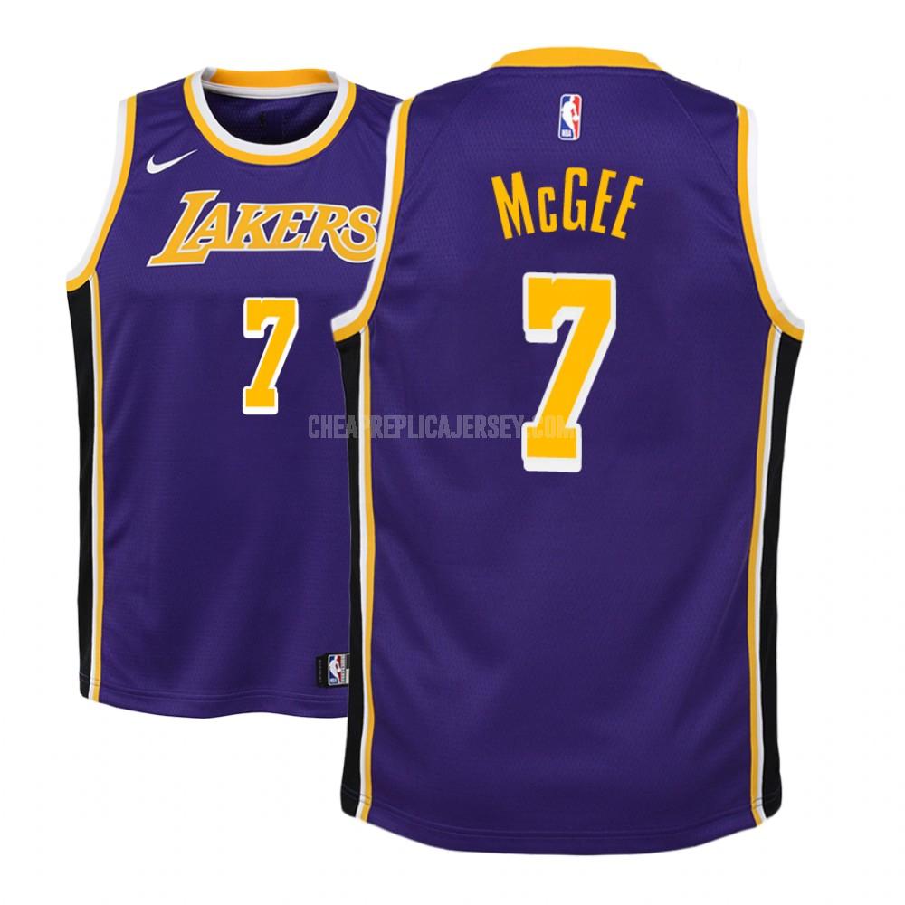 youth los angeles lakers javale mcgee 7 purple statement replica jersey