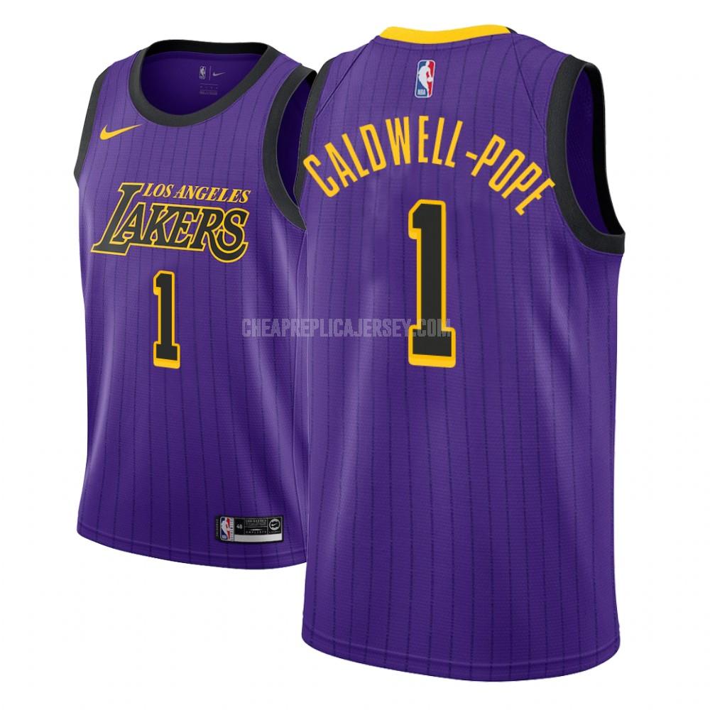 youth los angeles lakers kentavious caldwell-pope 1 purple city edition replica jersey