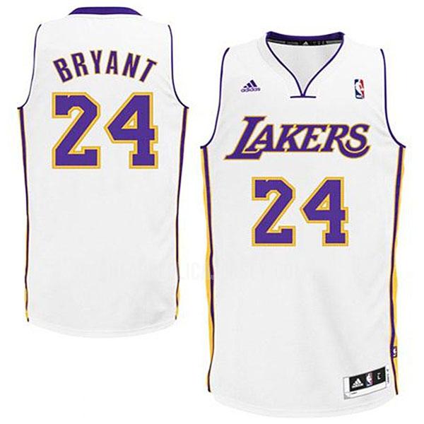 youth los angeles lakers kobe bryant 24 white home replica jersey