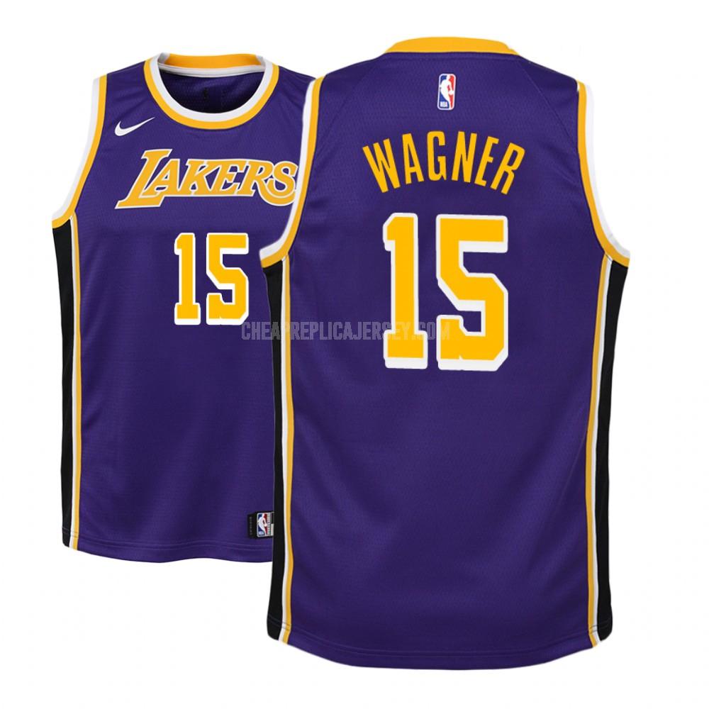 youth los angeles lakers moritz wagner 15 purple statement replica jersey