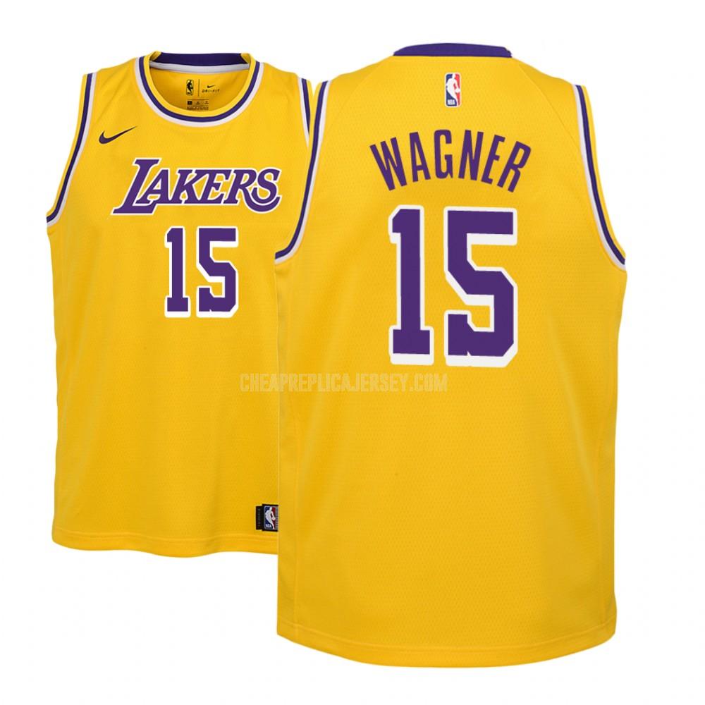 youth los angeles lakers moritz wagner 15 yellow icon replica jersey