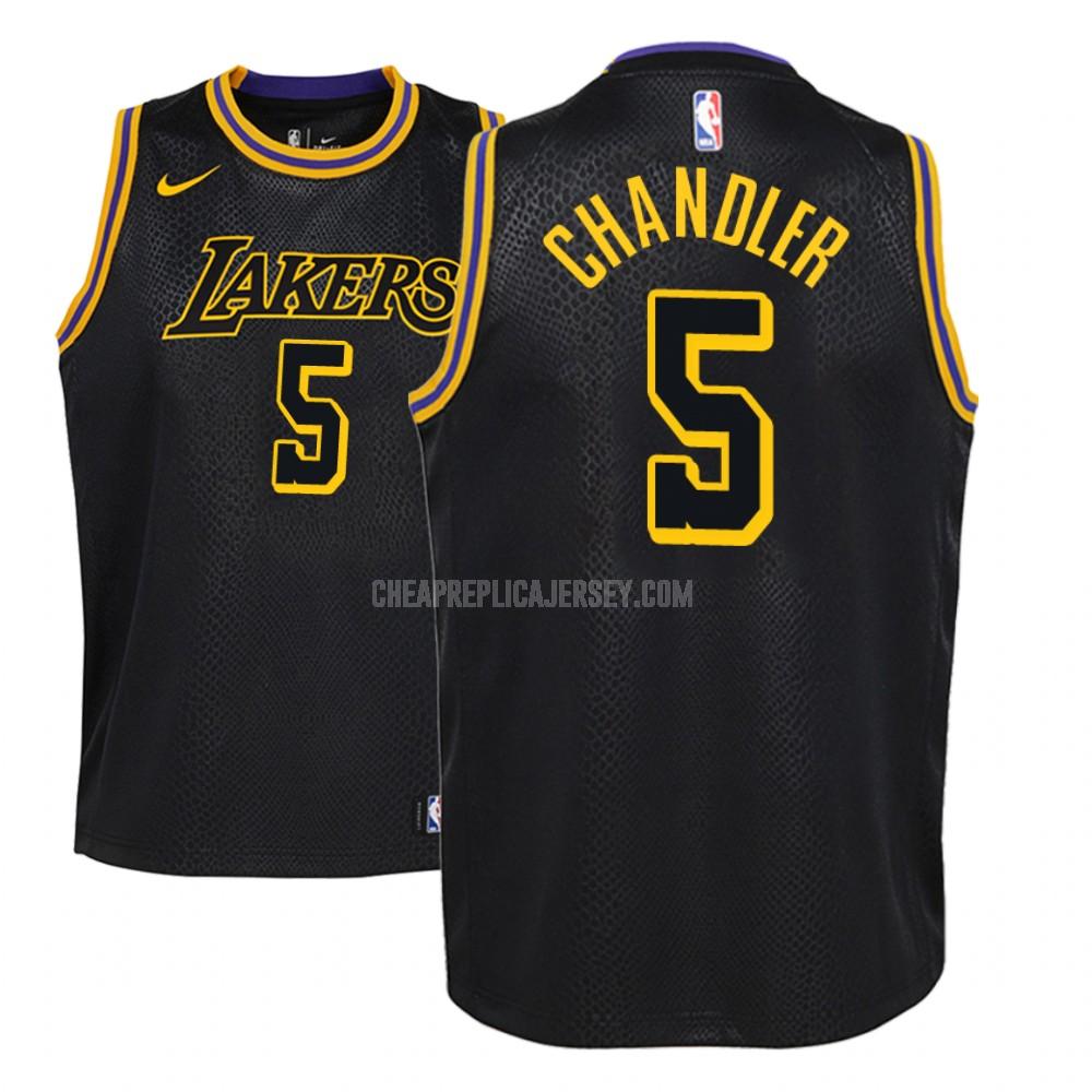 youth los angeles lakers tyson chandler 5 black city edition replica jersey