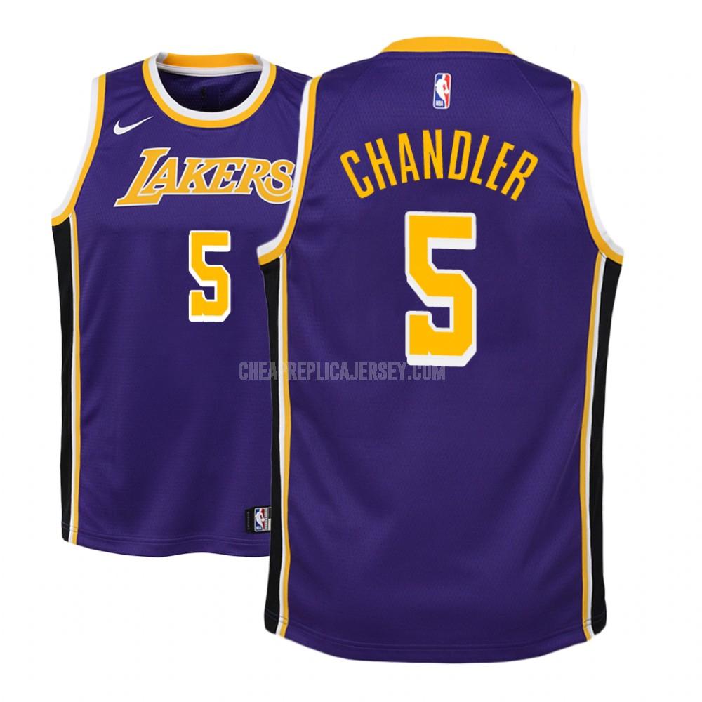 youth los angeles lakers tyson chandler 5 purple statement replica jersey