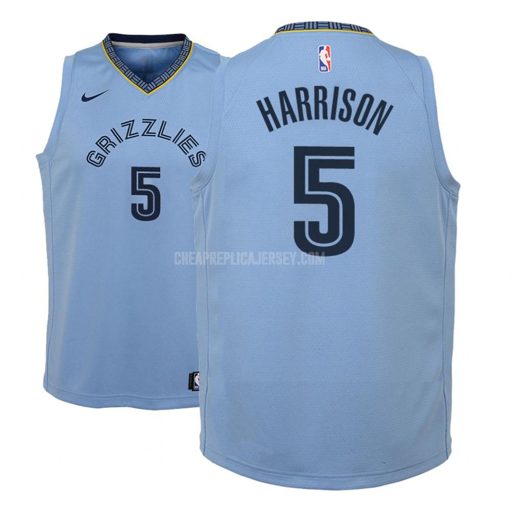 youth memphis grizzlies andrew harrison 5 blue statement replica jersey