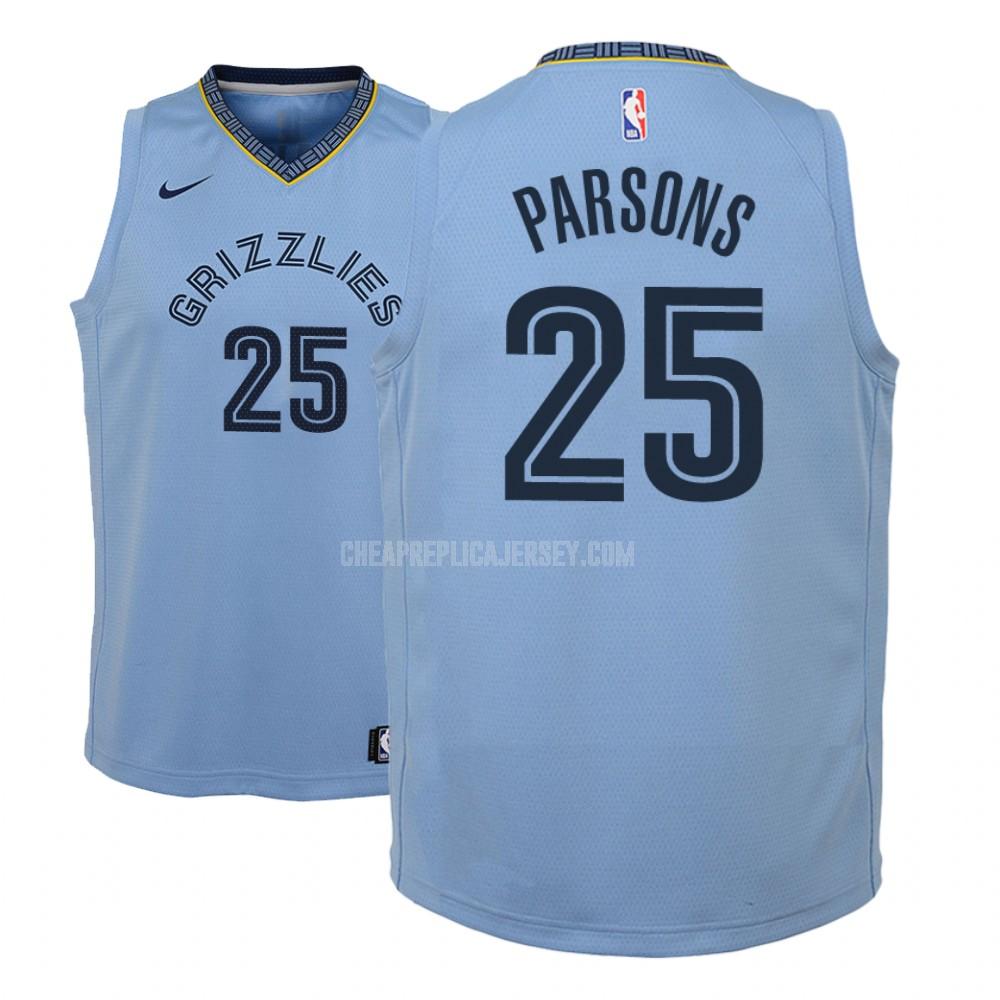 youth memphis grizzlies chandler parsons 25 blue statement replica jersey