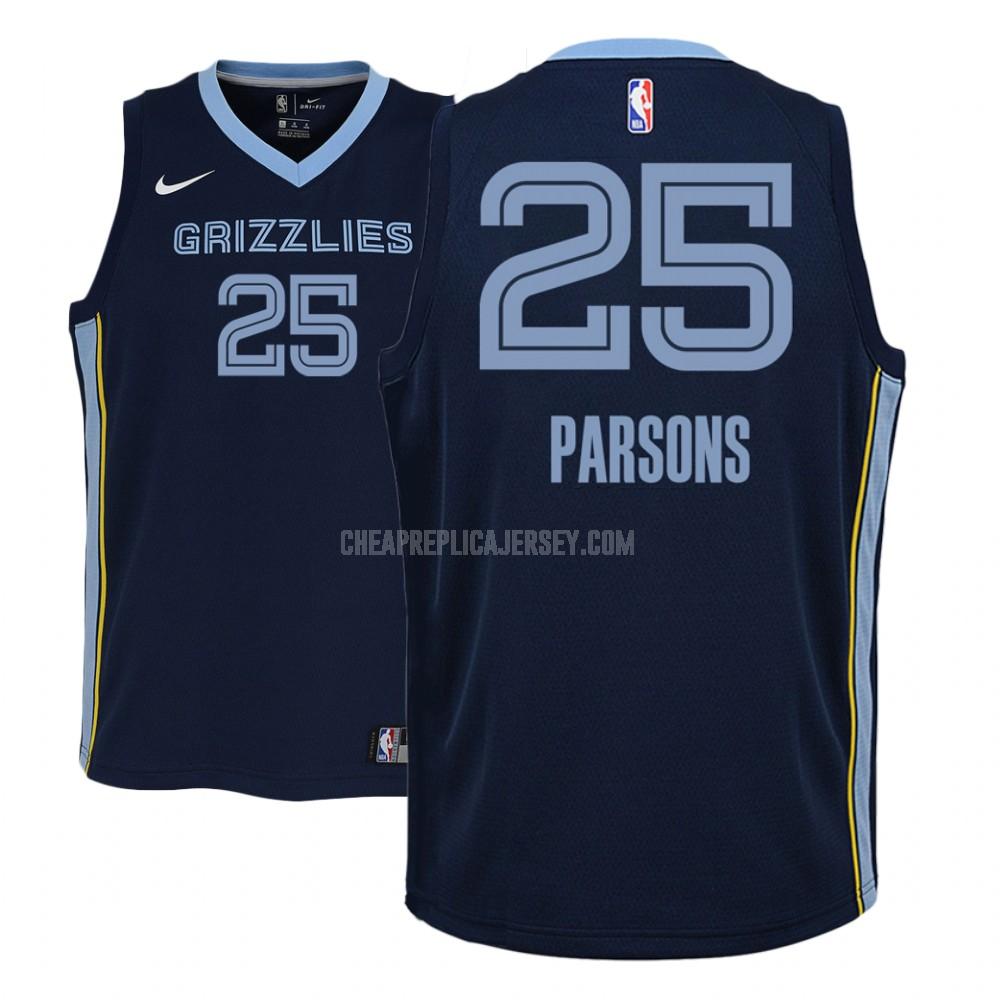 youth memphis grizzlies chandler parsons 25 navy icon replica jersey