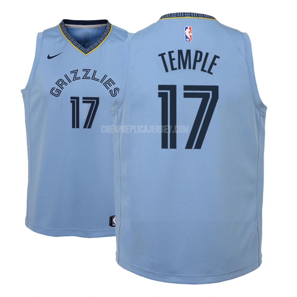 youth memphis grizzlies garrett temple 17 blue statement replica jersey
