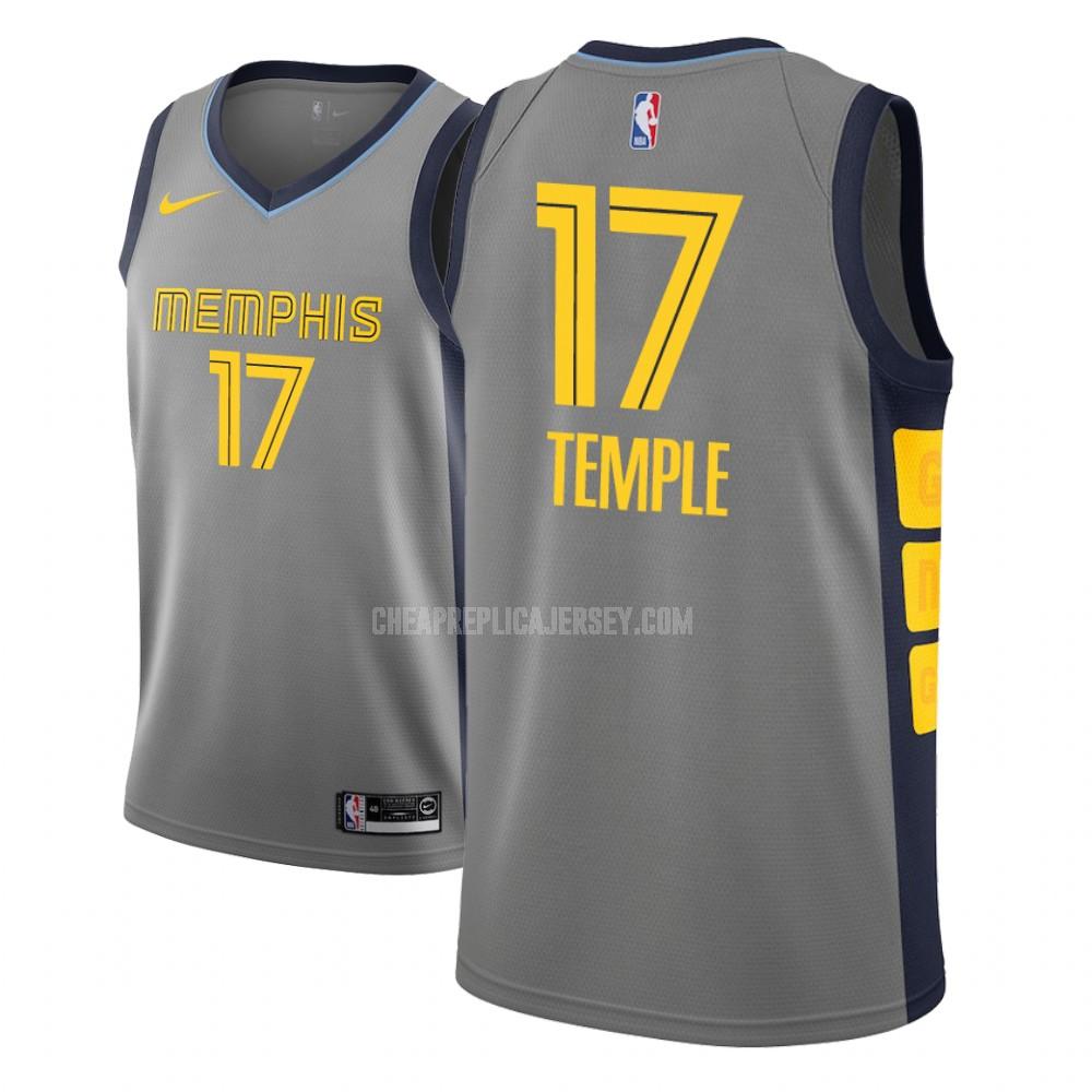 youth memphis grizzlies garrett temple 17 gray city edition replica jersey
