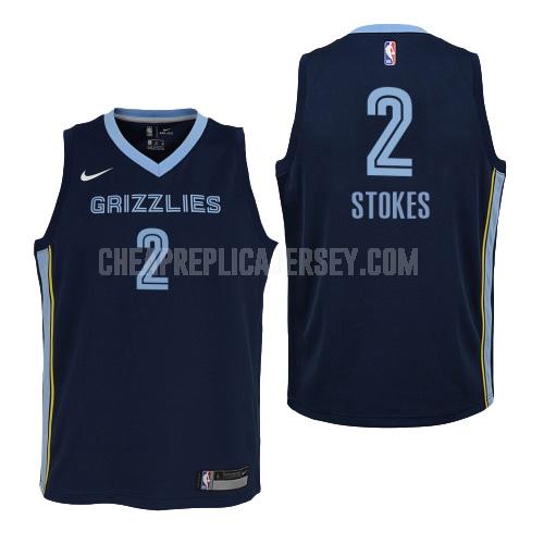 youth memphis grizzlies jarnell stokes 2 navy icon replica jersey