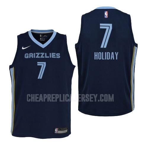 youth memphis grizzlies justin holiday 7 navy icon replica jersey