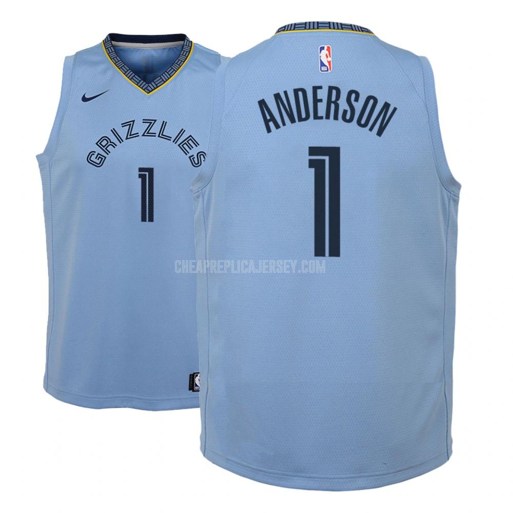 youth memphis grizzlies kyle anderson 1 blue statement replica jersey