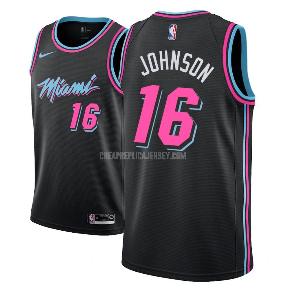 youth miami heat james johnson 16 black city edition replica jersey