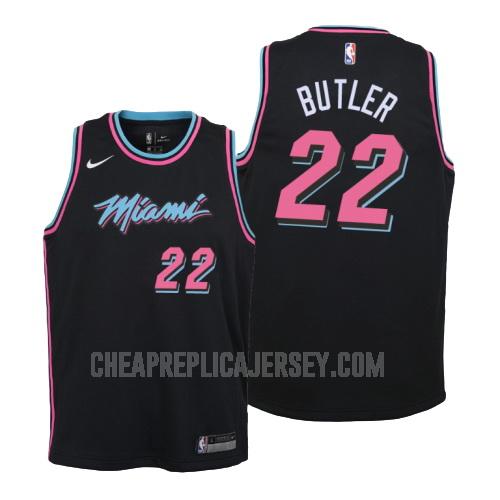 youth miami heat jimmy butler 22 black city edition replica jersey