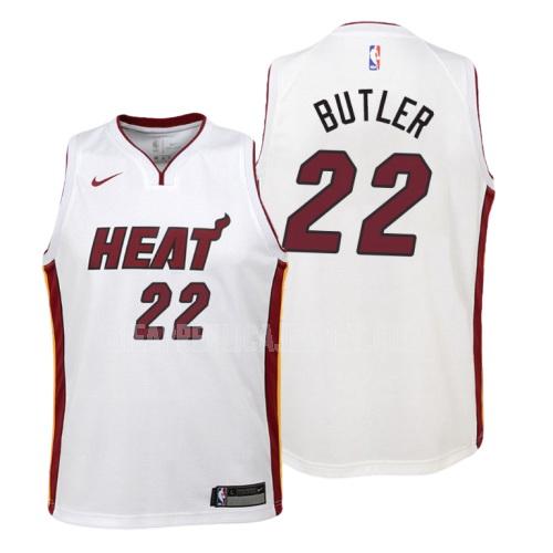 youth miami heat jimmy butler 22 white association replica jersey
