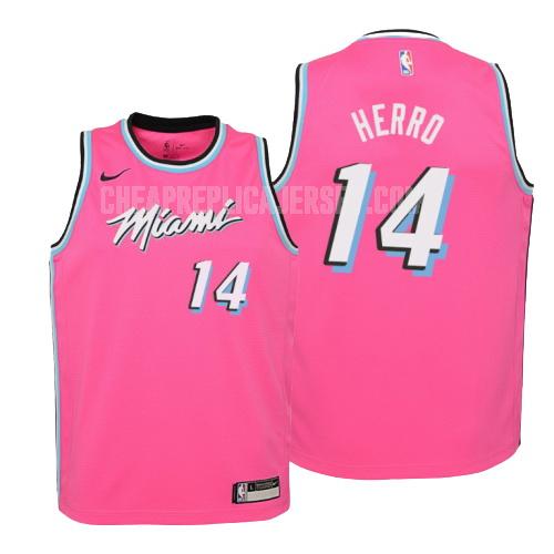 youth miami heat tyler herro 14 pink earned edition replica jersey
