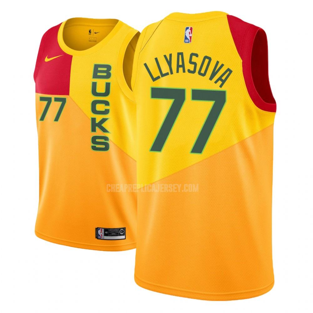 youth milwaukee bucks ersan ilyasova 7 yellow city edition replica jersey