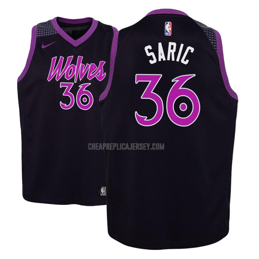 youth minnesota timberwolves dario saric 36 purple city edition replica jersey