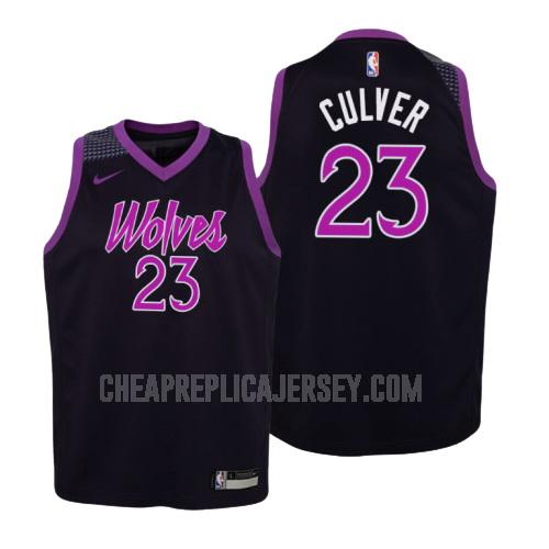 youth minnesota timberwolves jarrett culver 10 purple city edition replica jersey