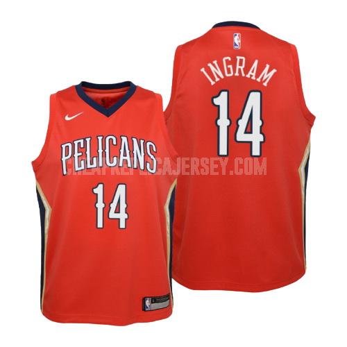 youth new orleans pelicans brandon ingram 14 red statement replica jersey