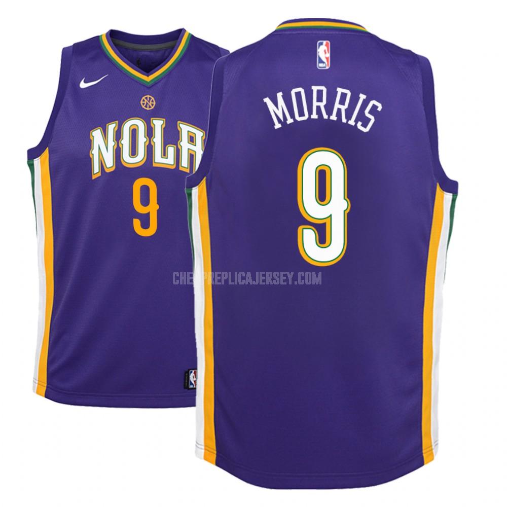 youth new orleans pelicans darius morris 9 purple city edition replica jersey