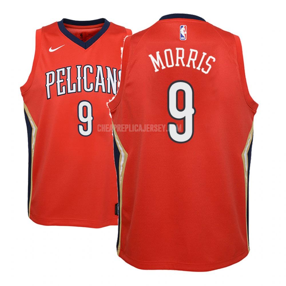youth new orleans pelicans darius morris 9 red statement replica jersey