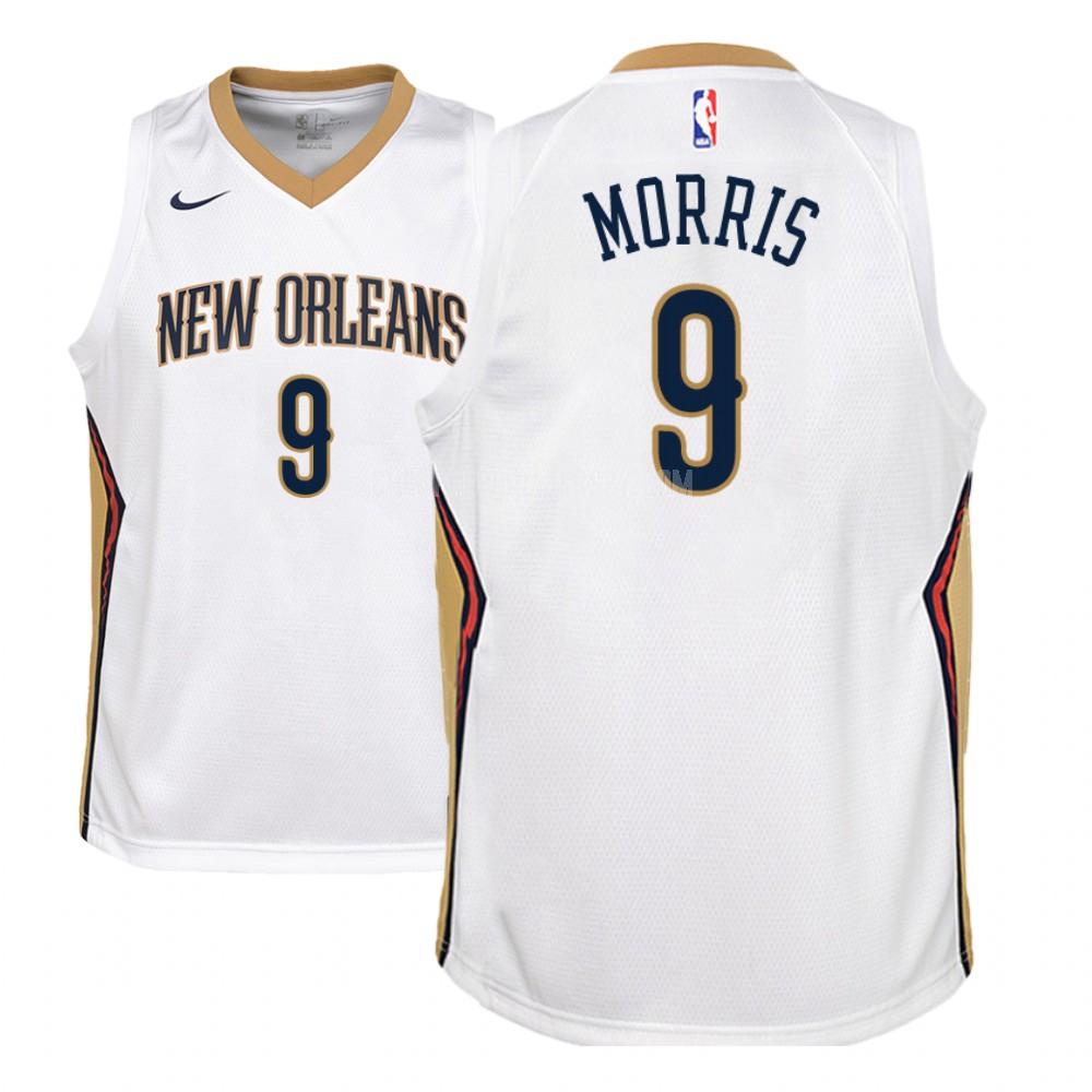 youth new orleans pelicans darius morris 9 white association replica jersey