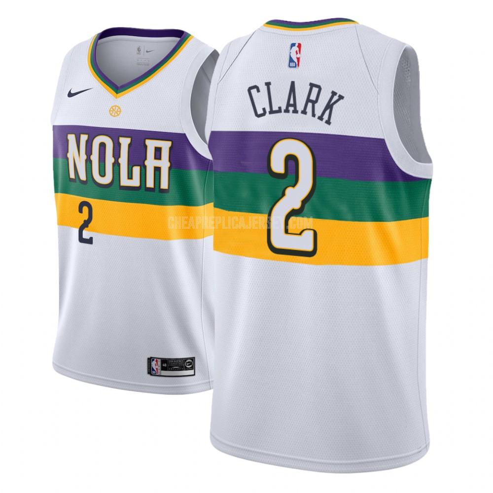 youth new orleans pelicans ian clark 2 white city edition replica jersey