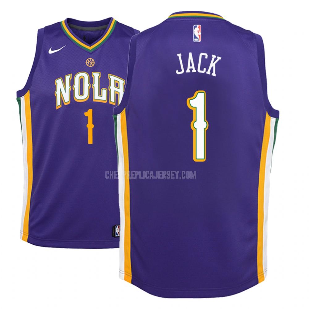 youth new orleans pelicans jarrett jack 1 purple city edition replica jersey