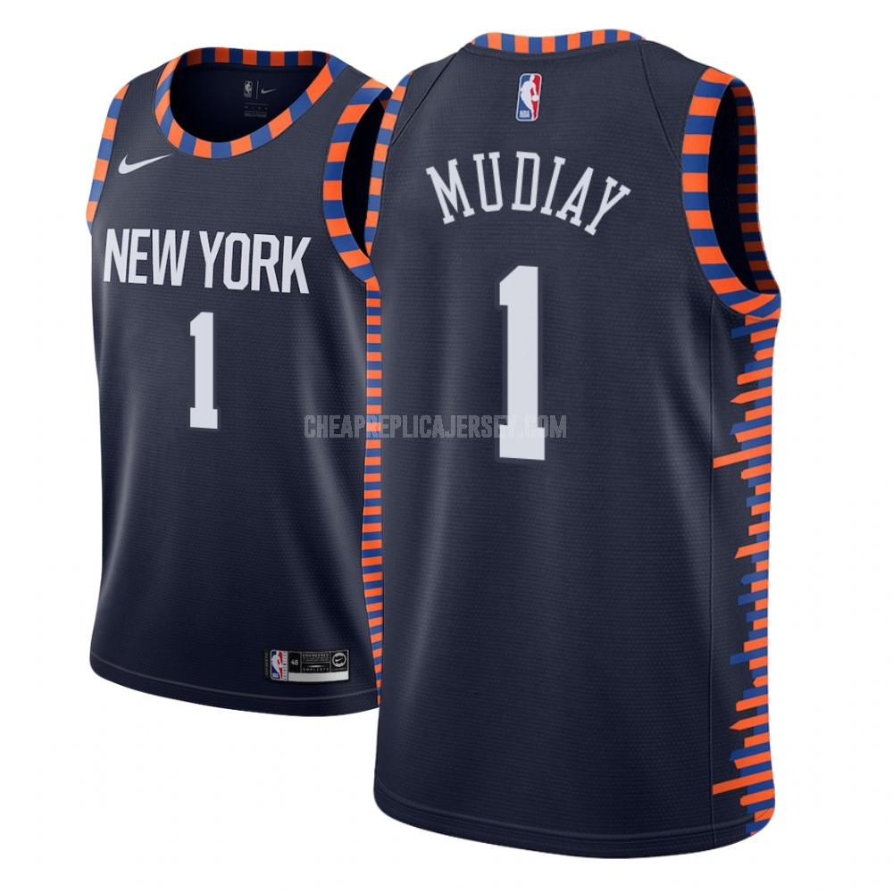 youth new york knicks emmanuel mudiay 1 navy city edition replica jersey