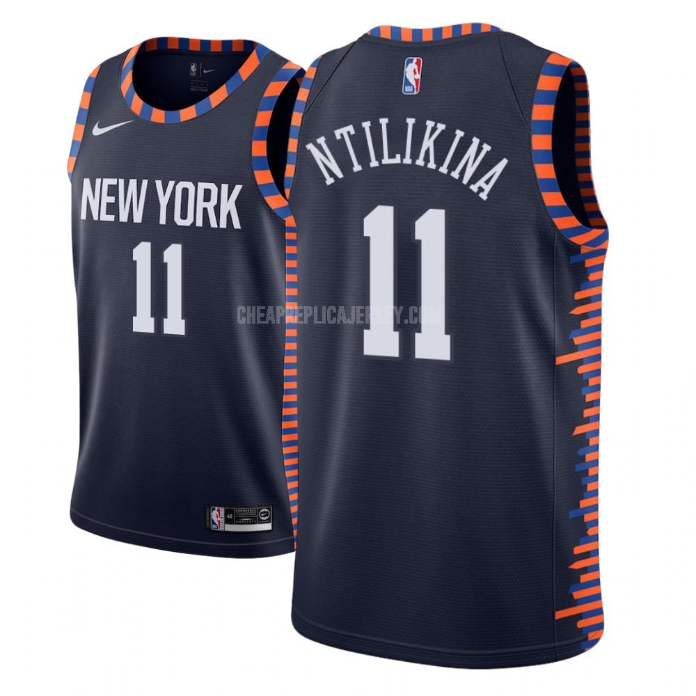 youth new york knicks frank ntilikina 11 navy city edition replica jersey