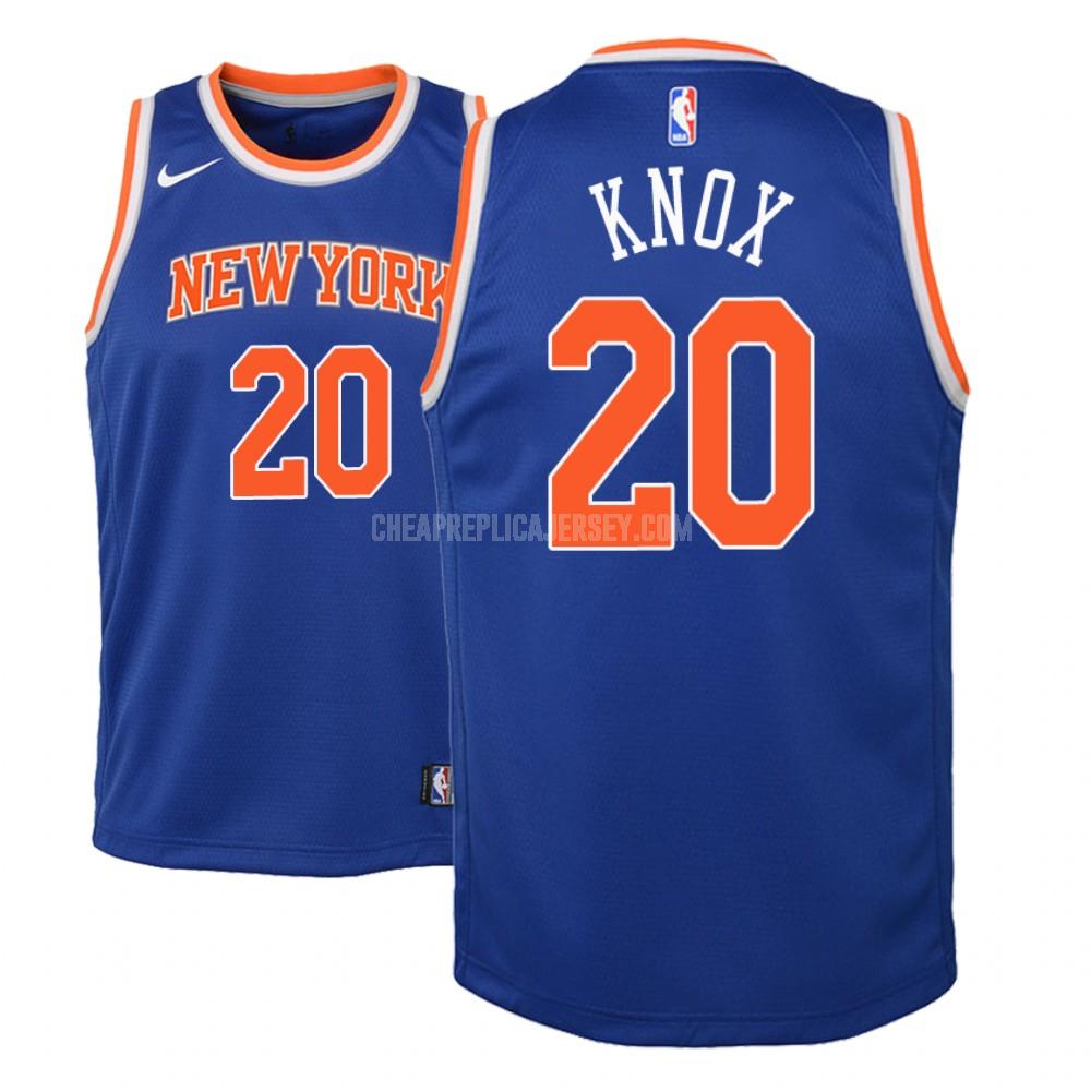 youth new york knicks kevin knox 20 blue icon replica jersey
