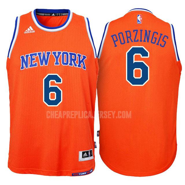 youth new york knicks kristaps porzingis 6 orange classic replica jersey
