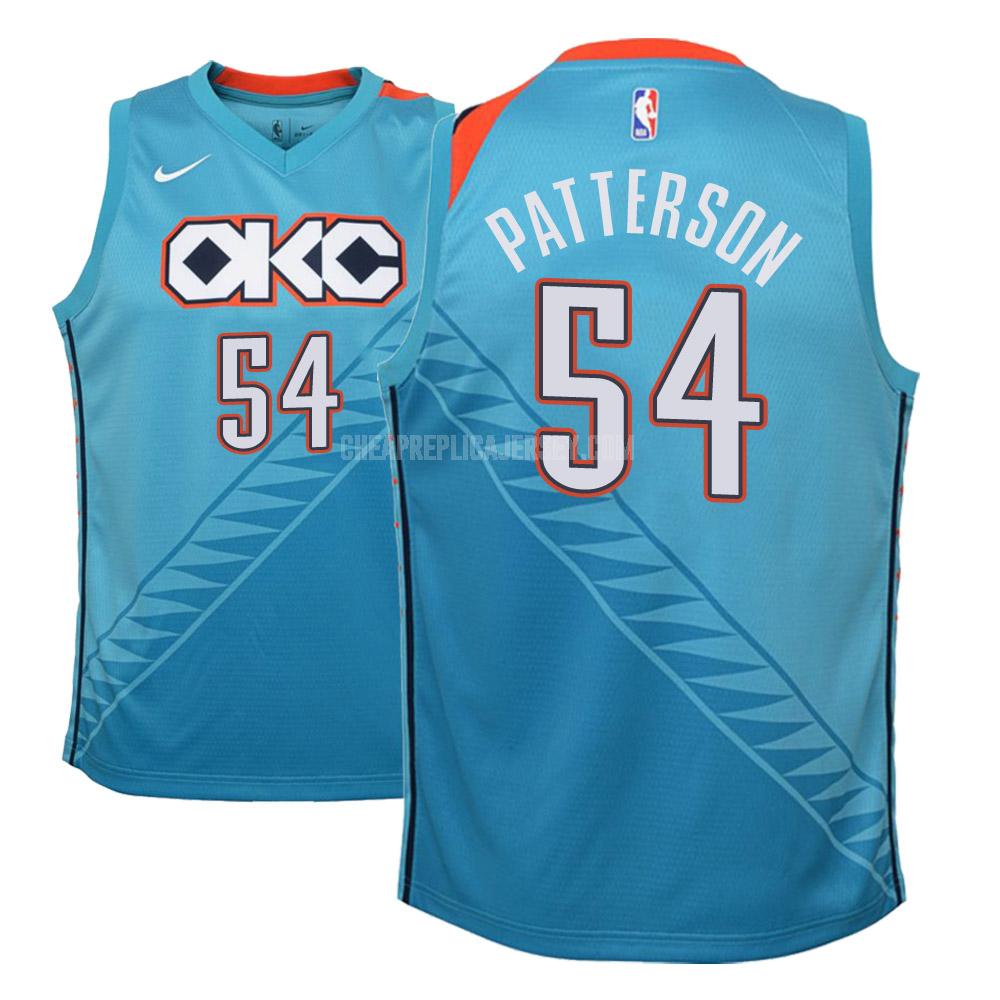 youth oklahoma city thunder patrick patterson 54 blue city edition replica jersey