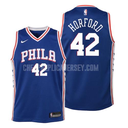 youth philadelphia 76ers al horford 42 blue icon replica jersey