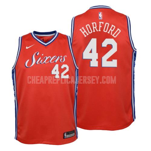 youth philadelphia 76ers al horford 42 red statement replica jersey