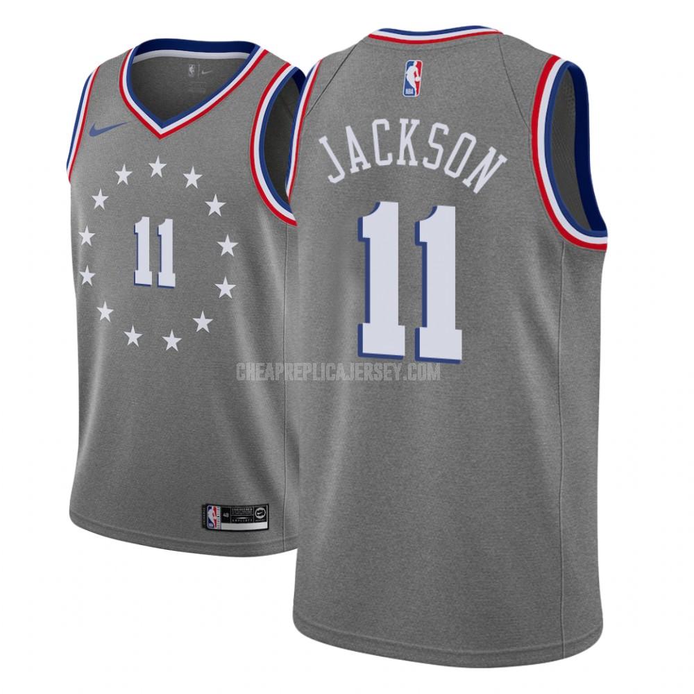 youth philadelphia 76ers demetrius jackson 11 gray city edition replica jersey