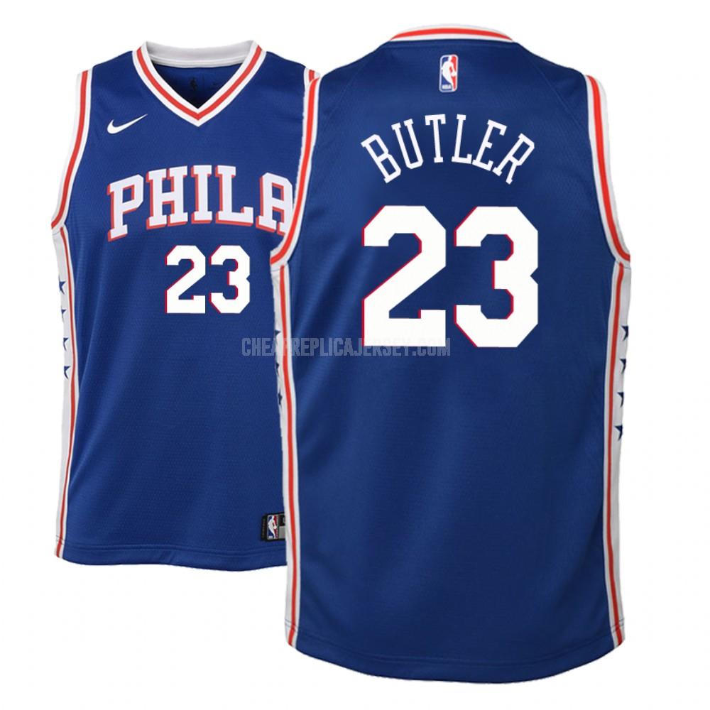 youth philadelphia 76ers jimmy butler 23 blue icon replica jersey