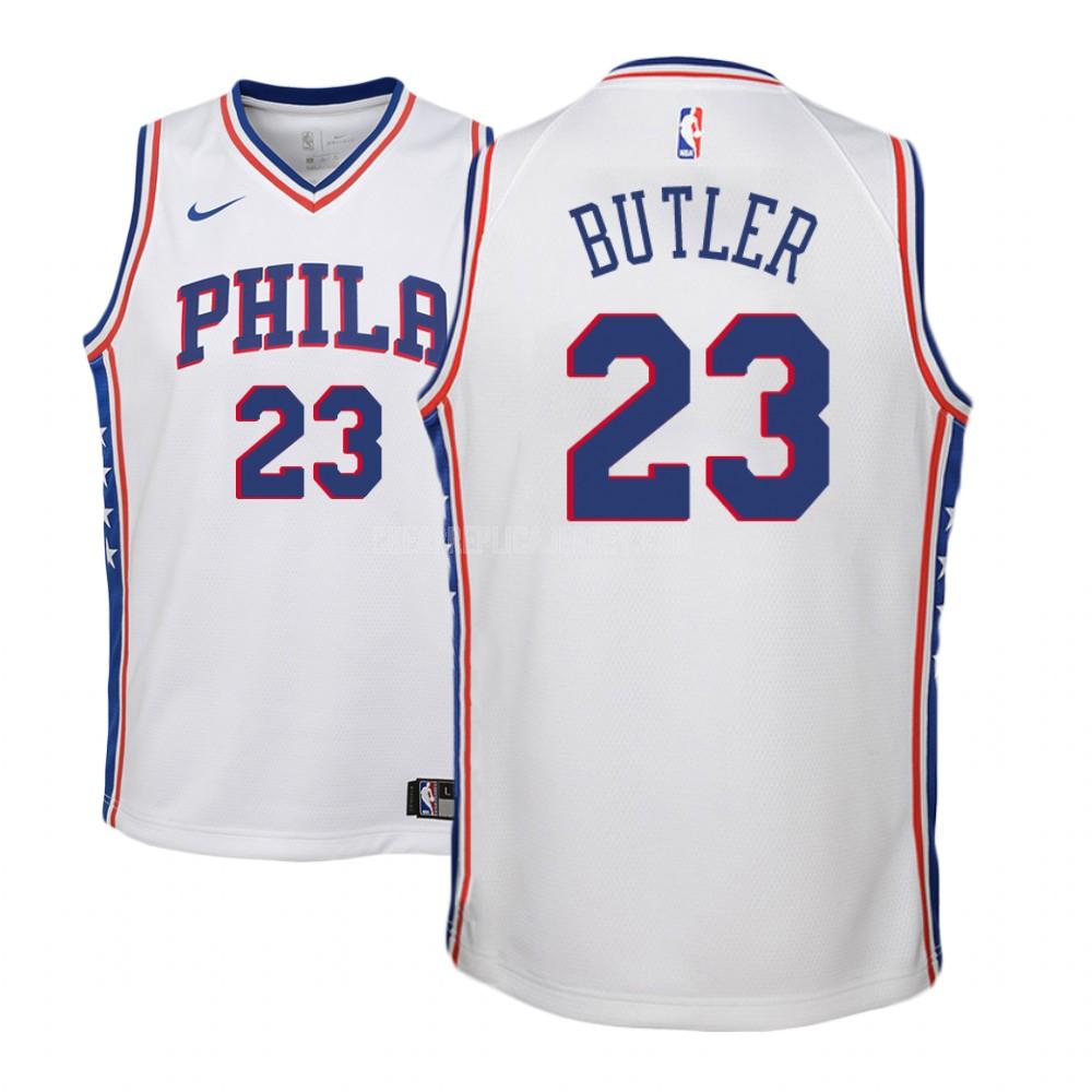 youth philadelphia 76ers jimmy butler 23 white association replica jersey