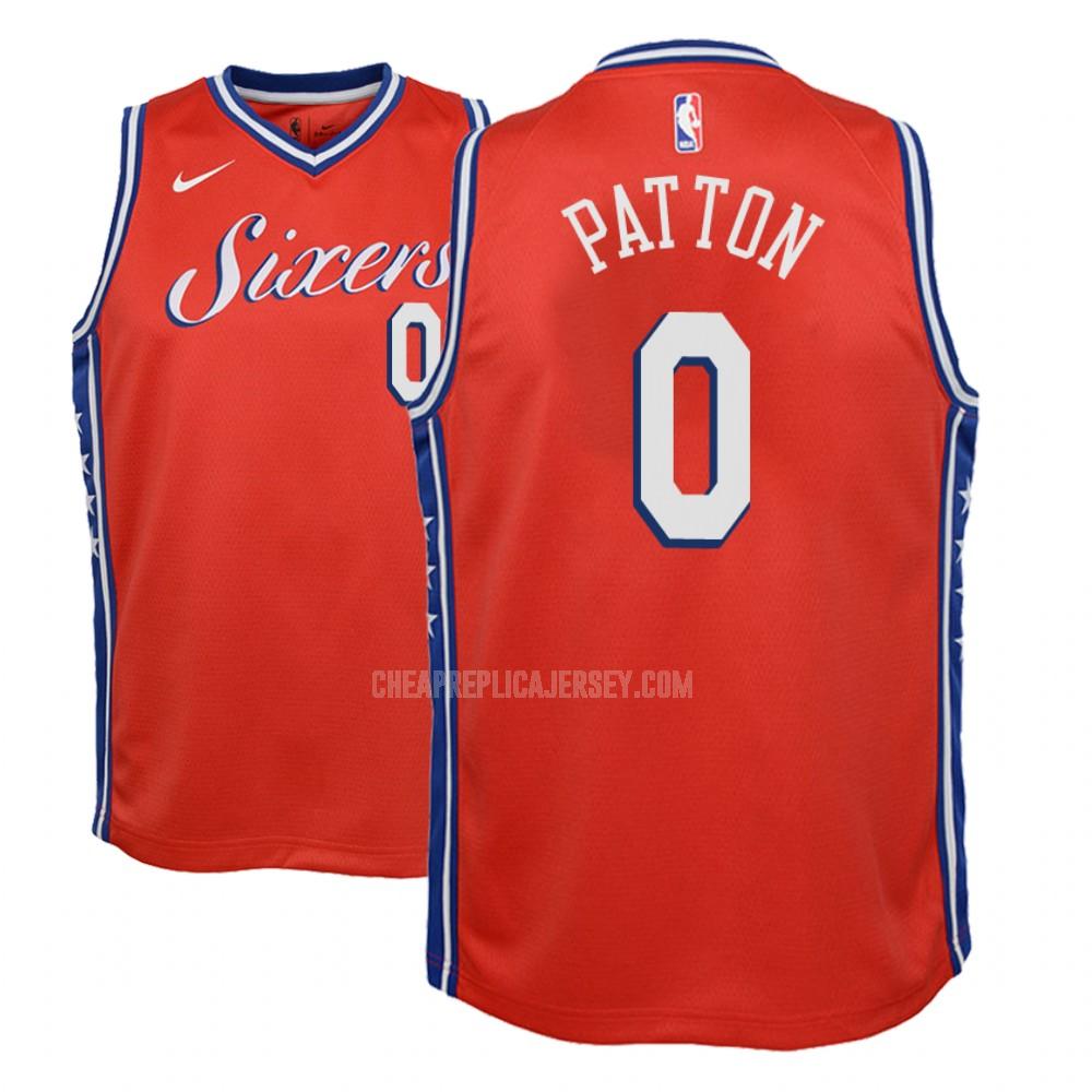 youth philadelphia 76ers justin patton 0 red statement replica jersey