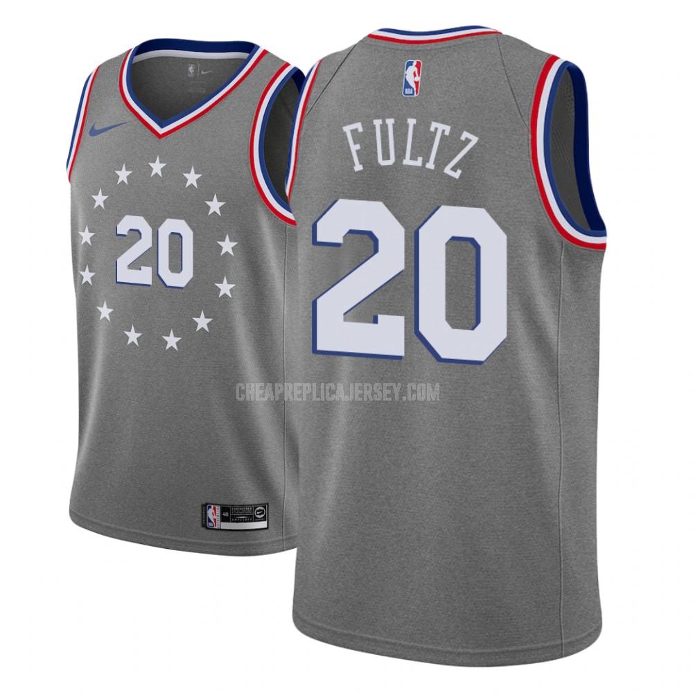 youth philadelphia 76ers markelle fultz 20 gray city edition replica jersey