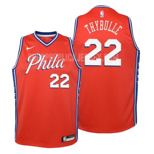 youth philadelphia 76ers matisse thybulle 22 red statement replica jersey