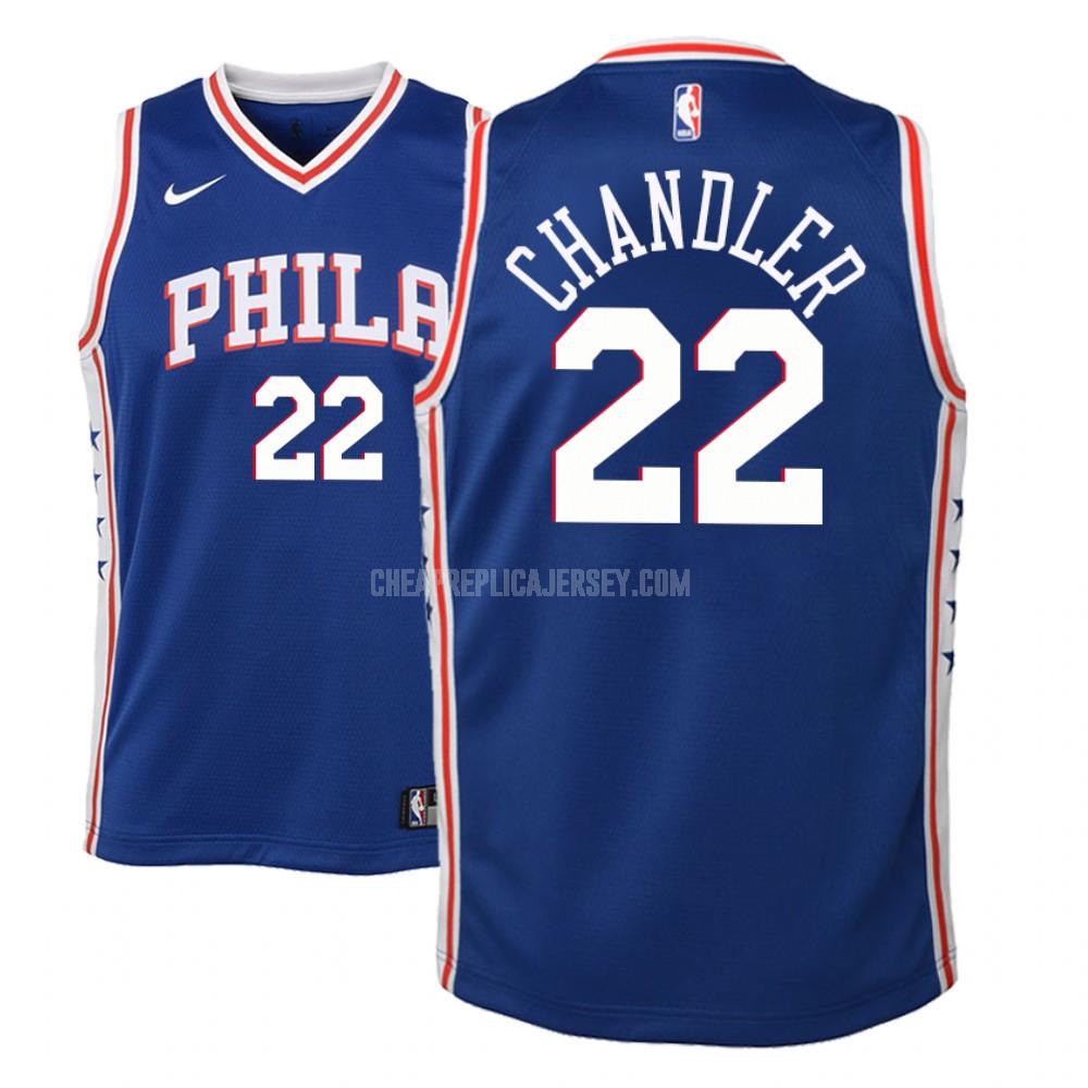 youth philadelphia 76ers wilson chandler 22 blue icon replica jersey