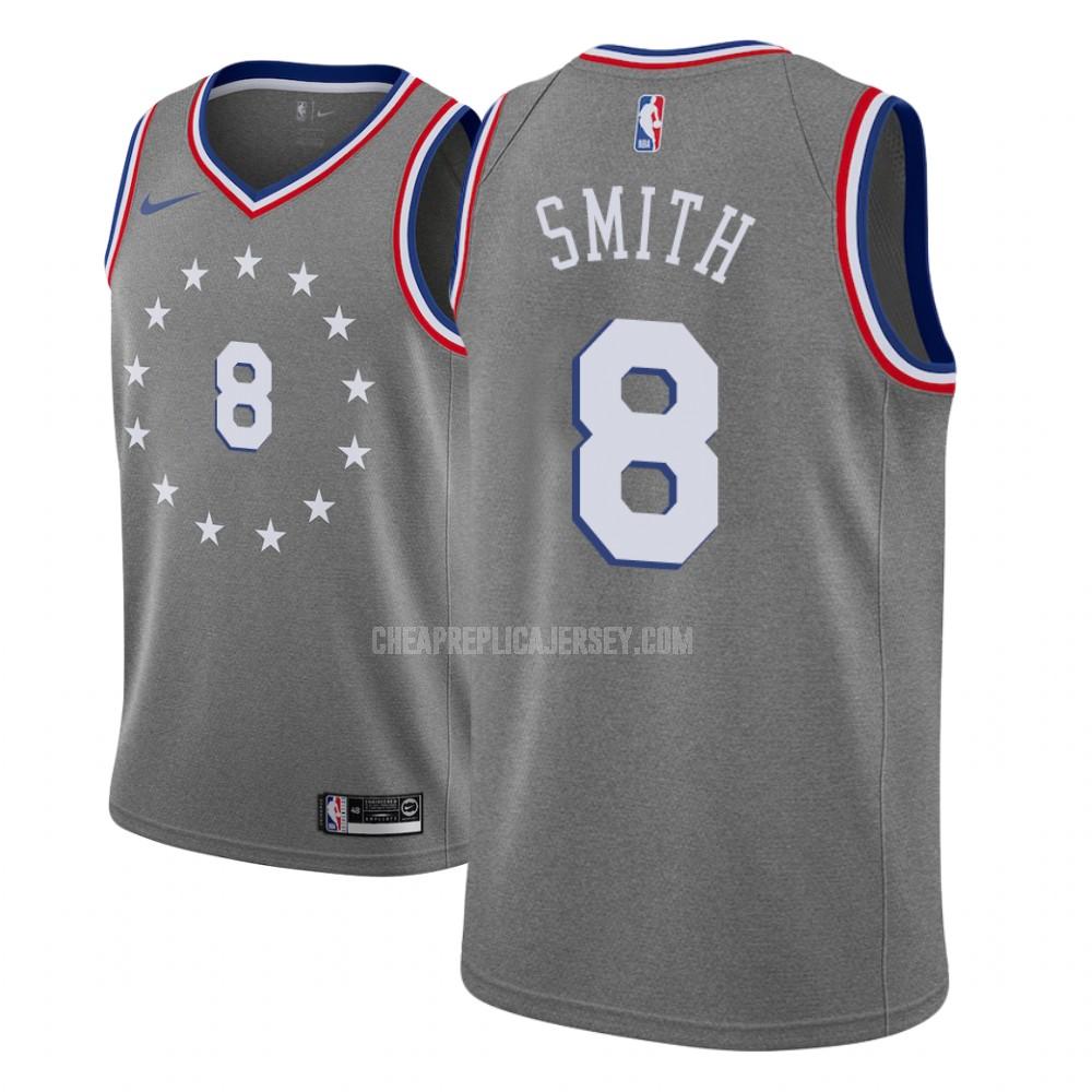 youth philadelphia 76ers zhaire smith 8 gray city edition replica jersey