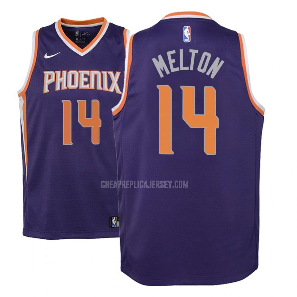 youth phoenix suns de'anthony melton 14 purple icon replica jersey
