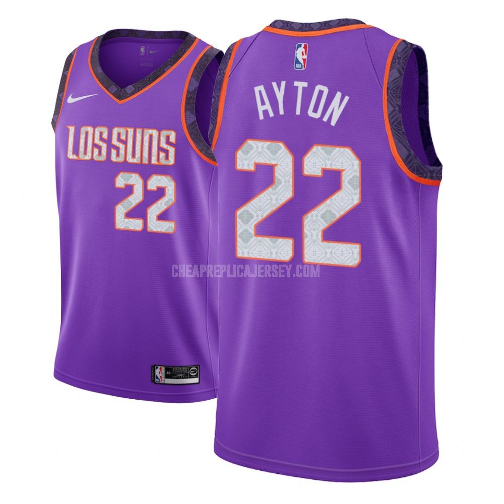 youth phoenix suns deandre ayton 22 purple city edition replica jersey