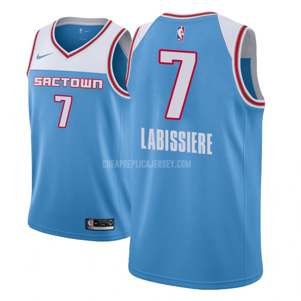 youth sacramento kings skal labissiere 7 blue city edition replica jersey