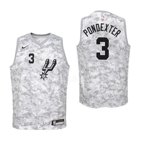 youth san antonio spurs quincy pondexter 3 camo earned edition replica jersey