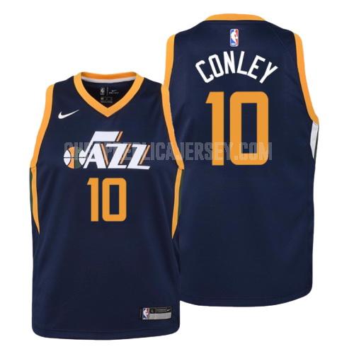 youth utah jazz mike conley 10 navy icon replica jersey